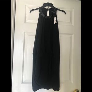 Women’s black with silver sleeveless dress